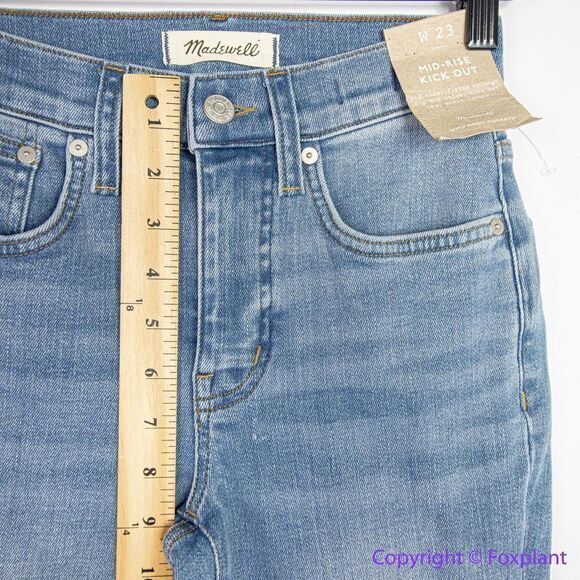 NEW Madewell‎ Kick Out Crop Jeans in Mather Wash, 23 - Picture 6 of 16